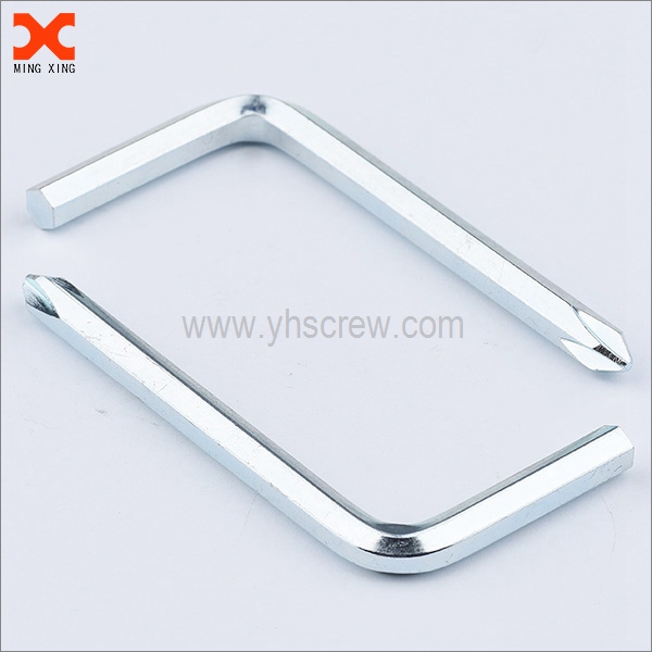 Two way allen key wrench with phillips