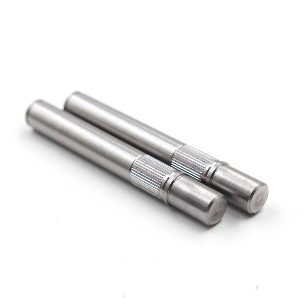 Custom CNC Machined Stainless Steel Knurled Hollow Shaft Precision Turning Pin