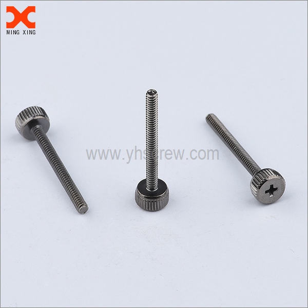 Phillips drive black nickel thumb screw bolts supply